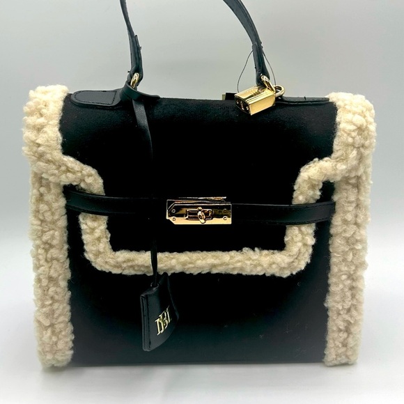 Badgley Mischka
Suede/shearling trim crossbody satchel - Picture 1 of 7